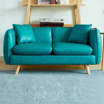 北欧现代客厅公寓小沙发 孔雀绿 单人