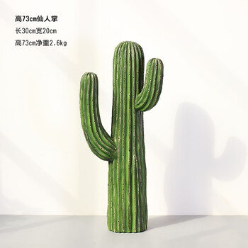 仿真仙人掌盆栽 家居客厅办公室落地大摆件 创意绿植大盆景装饰 小号