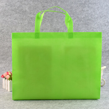加厚广告包装袋袋子煎药广告宣传 礼收纳袋折叠购物收纳订 绿色立体袋
