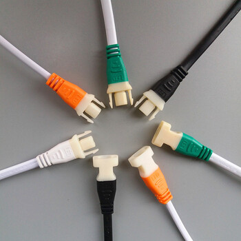 线2p电源公母插头带扣对接转换连线两芯公母插头dc接快速连接端子接头