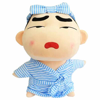 买大送小 可爱蜡笔小新公仔毛绒玩具睡觉抱枕大号玩偶布娃娃儿童生日礼物女生条纹衣服 呆眼款35厘米 送兔子30厘米 图片价格品牌报价 京东