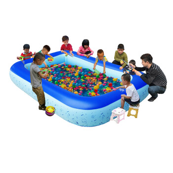 儿童钓鱼玩具 钓鱼池海洋球池波波球池充气沙滩池 磁性钓鱼玩具 漂浮钓鱼婴儿游乐场广场摆摊玩沙池 1.2米单池+手动泵