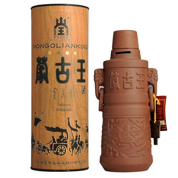 蒙古王 内蒙特产 草原白酒 木纹紫砂53度500ml_ 1折现价106元