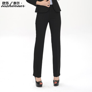 
                                        2018春秋新款时尚OL上班女装 气质女装西装正装 职业女士套装 一粒扣小西装 外套+裤子 L                