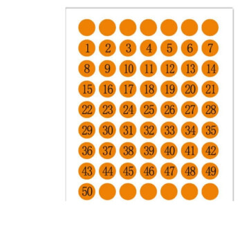 直徑1cm 1-100數字圓形標籤貼 26個英文字母貼紙a-z彩色不乾膠自粘