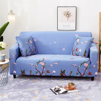老式沙发罩布艺沙发垫弹力全包盖布沙发巾紧包 蝴蝶兰 90-140cm单人位