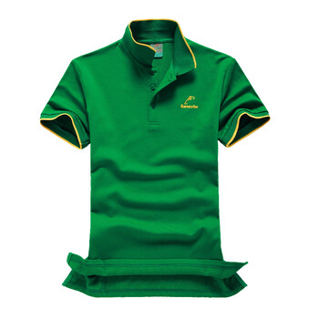 渔民部落/emintribe 速干polo衫 休闲透气t恤男翻领情侣短袖 碧绿色