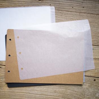 横版圆角3孔防潮 diy相册隔页纸 薄蜡纸分隔纸 防2面照片粘连 1份(26