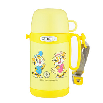tiger虎牌儿童保温杯mcg-a05c真空304不锈钢卡通水杯500ml 黄色
