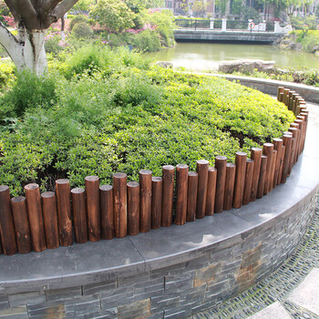 香二嫂 户外花坛围栏木篱笆防腐木栅栏田园护栏圆木桩小篱笆庭院绿化