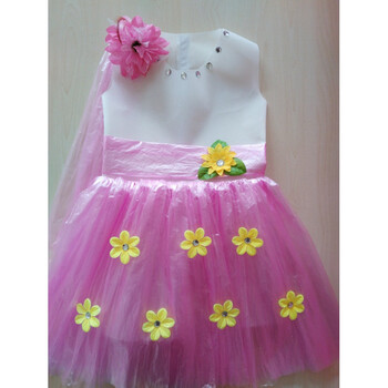 服装袋手工制作衣服时装走秀子装公主裙 白加粉 110cm