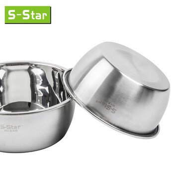 
                                                                                sstar 304不锈钢盆厨房储物器皿 家用和面大号加深加厚套装洗菜篮料理调料盆淘米盆筛可用电池炉 18cm304不锈钢                