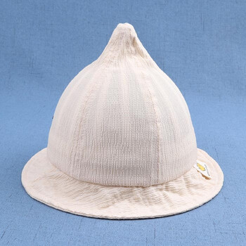 新款儿童帽子男童女童巫师帽潮宝宝精灵盆帽尖顶渔夫帽 奶嘴:奶白色