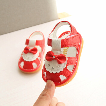2018夏季新款宝宝凉鞋女童包头公主鞋子带响叫叫鞋0-1-2岁小女孩 a805