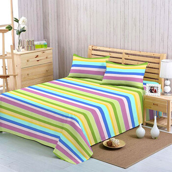 5米1.8米棉布被单 时尚条纹 床单180*230cm送1枕套
