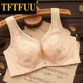 有钢圈罩杯大码文胸胖mm聚拢调整型背心式收副乳防下垂内衣 肤色 80c