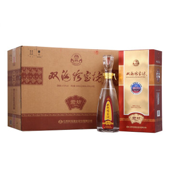 双沟 珍宝坊之君坊 41.8度 整箱装白酒 （480ml+20ml）*6瓶（内含3个礼袋） 口感绵柔浓香型