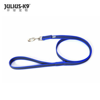 Julius K9牵引绳小中大型犬链子硫化狗牵引绳多功能进口宠物用品 蓝色 多功能19mm*2.2m