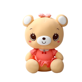 sheepet舒宠雪花粒子软体樱桃熊熊公仔毛绒玩具抱枕创意礼品生日 樱桃