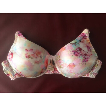 z丝文胸双面s蚕丝无钢圈纯色薄款胸罩透气无痕舒适内衣sd 粉红 花色