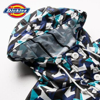Dickies秋季新款女式夹克宽松防风透气印花薄外套dk237 粉色 (M) 160/84A