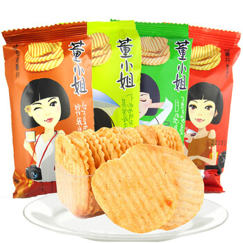 董小姐薯片 整箱 批发零食散装组合混合装送女友 清爽黄瓜味18包