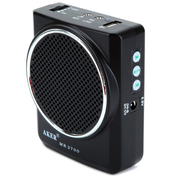 
                                        爱课(AKER)MR2700小蜜蜂喊话器扩音器便携式教学导游腰挂音响(黑色)                