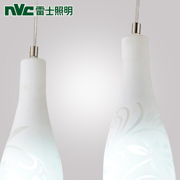 雷士照明 NVC 餐厅灯 吊灯餐吊灯 创意吧台灯 饭厅餐厅灯饰 三头吊灯EUD9016 配雷士LED3W白光球泡3只