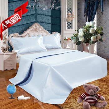 5 1.8米水牛皮凉席纯色彩席三件套 1728紫罗兰 1.2m(4英尺)床