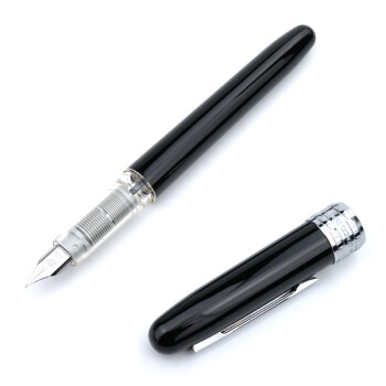 白金（PLATINUM） PGB-1000 铝合金杆钢笔 学生练字 礼品钢笔 细字(F尖)书写 黑色杆 原笔1支/内置一个一次性墨囊（不含吸墨器）