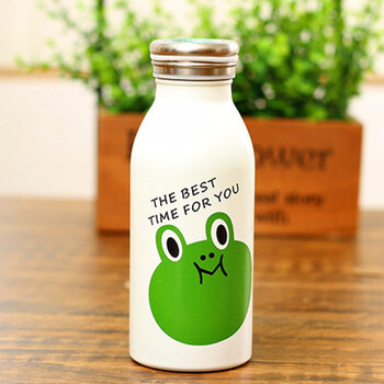 kt猫牛奶瓶小巧可爱男儿童保温杯女高中学生迷你型萌创意水杯 萌动物c