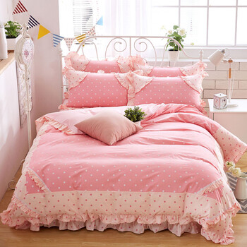 蒂鹏家纺 床单被套少女床上四件套全棉纯棉韩式1.