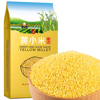 悦谷百味 黄小米 1kg（五谷杂粮 吃的食用小米 月子米 小黄米 大米伴侣 粥米搭档 东北 粗粮 真空装）