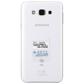 三星 Galaxy E7009 白色 电信4G手机 双卡双待
