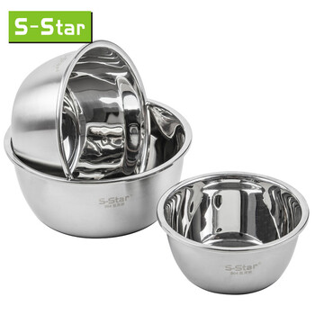 
                                                                                sstar 304不锈钢盆厨房储物器皿 家用和面大号加深加厚套装洗菜篮料理调料盆淘米盆筛可用电池炉 18cm304不锈钢                
