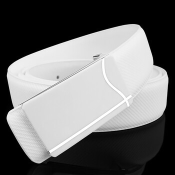 皮带男青年韩版时尚简约潮人休闲学生平滑扣个性裤带腰带白色rm lu143