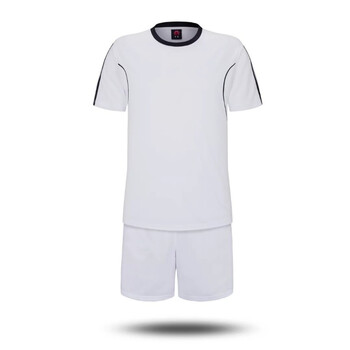 儿童足球服套装速干训练服队服男夏季新款学生青少年足球定制diy 白色