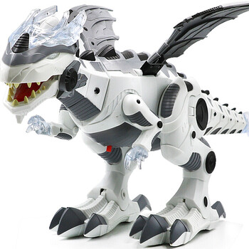 电动恐龙仿真霸王龙会走路灯光声音恐龙模型 儿童男孩礼物玩具 机械战