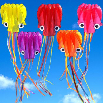 潍坊风筝章鱼风筝大型八爪鱼风筝儿童微风卡通 仅大号5米章鱼一只