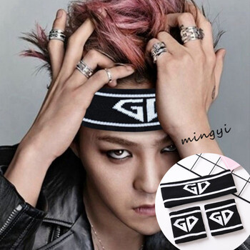 韩版潮男士运动发带头带发箍头饰宽边字母发卡发饰头套头花饰品女