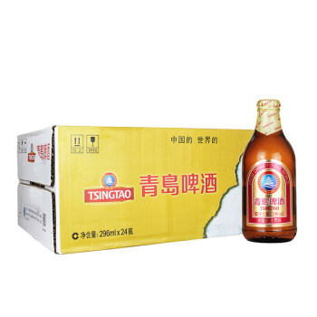 青岛啤酒（TsingTao）精酿系列 金质小棕金低温酿造296ml*24瓶 整箱装  春日出游