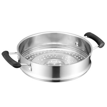 爱仕达ASD 电磁炉通用26cm不锈钢双层二层复底可调压蒸锅具QV1526