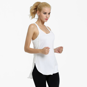 春夏工字型运动背心女中长款宽松无袖吊带衫瑜伽健身跑步速干上衣