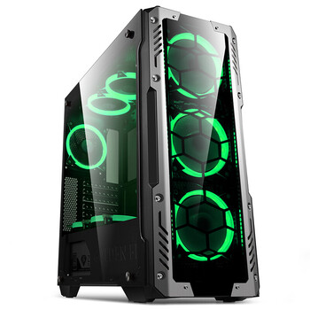 金河田(golden field)峥嵘z2台式电脑机箱 三面钢化玻璃侧透游戏水冷