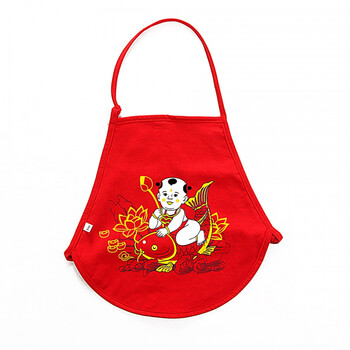 婴儿红肚兜秋冬款女男宝宝护肚双层夏季1-2-3岁小孩周岁 6105#童子骑