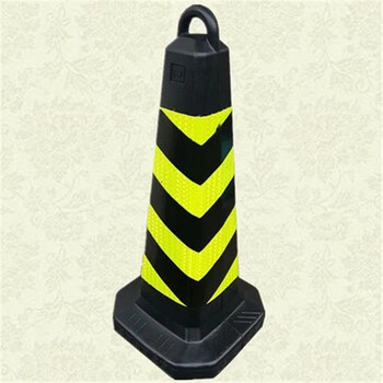 塑料路锥方锥交通反光锥警示柱隔离墩路障雪糕筒禁止停车请勿泊车 两