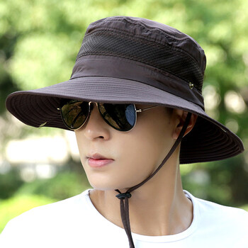 珂梵图帽子男防紫外线遮阳帽防晒帽户外青年太阳帽休闲男士钓鱼帽渔夫