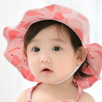 春夏婴儿帽子宝宝盆帽0-2岁帽子儿童帽子女遮阳帽防太阳渔夫帽春秋d9