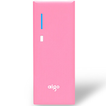 爱国者（aigo）移动电源 12500毫安 K130 通用充电宝 粉色
