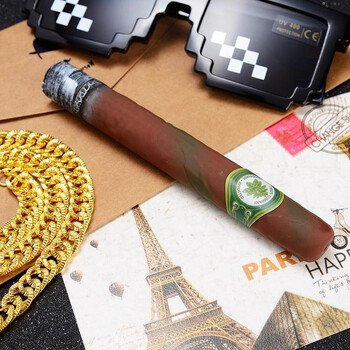 装逼神器马赛克眼镜像素墨镜网红恶搞装b装逼二次元动漫周边 道具雪茄